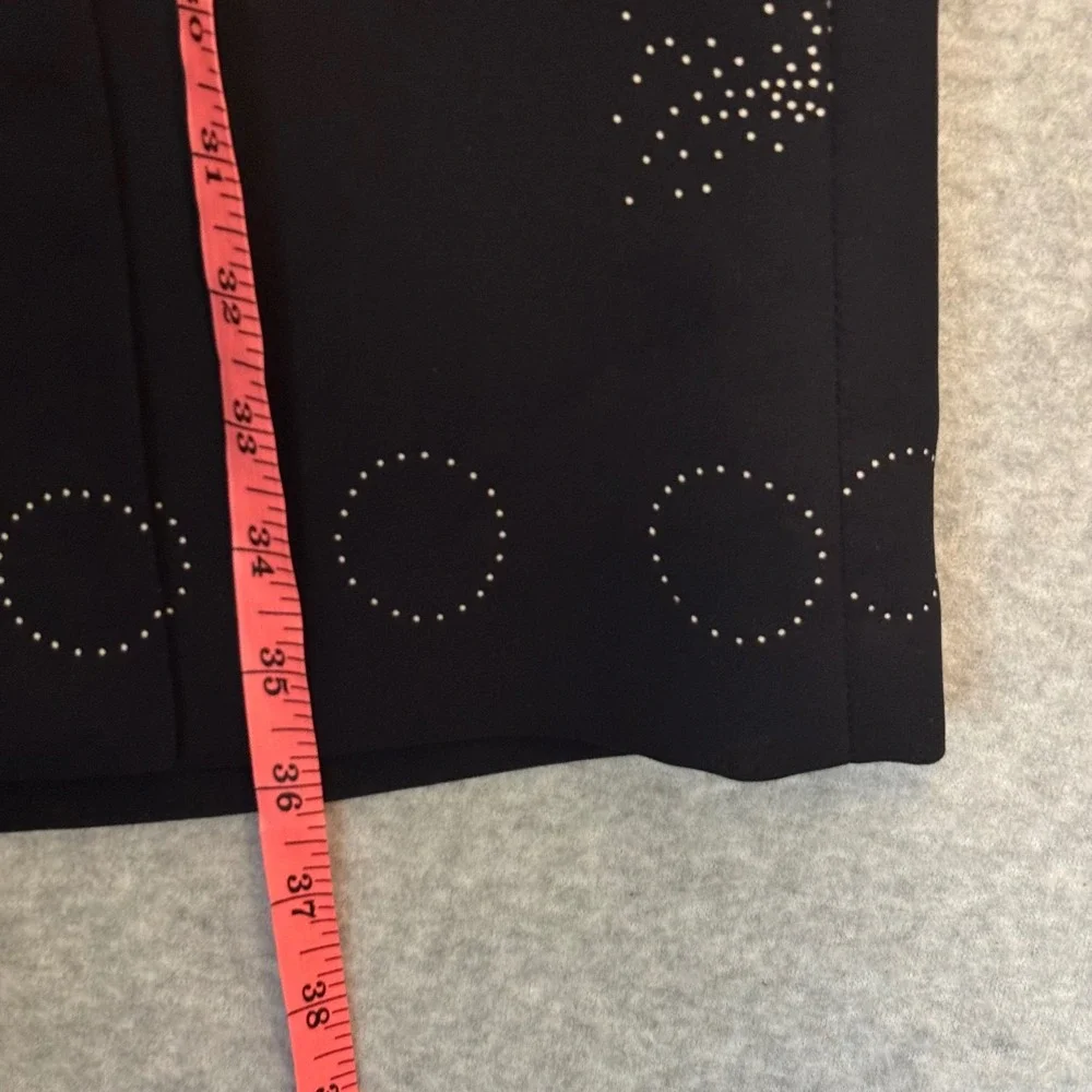 Chaus Women's 12 Maxi Skirt‎ Career Black Abstract Print Faux Wrap Artsy Witchy